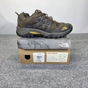 The North Face Men's Olive Brown Trail Boots with Yellow Accents